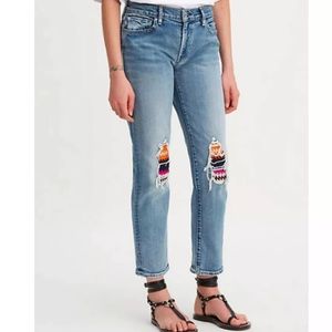 Levi’s made & crafted ripped and patched jeans